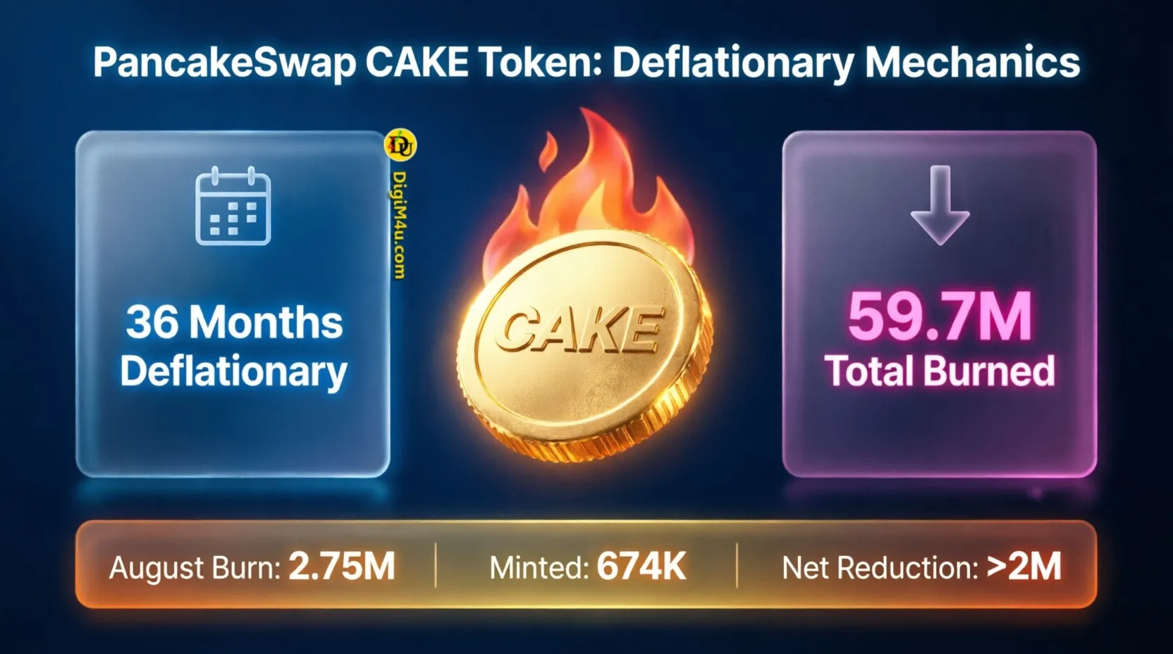 تحلیل فاندامنتال: توکن CAKE برای ۳۶ ماه متوالی ضدتورمی (Deflationary) باقی ماند