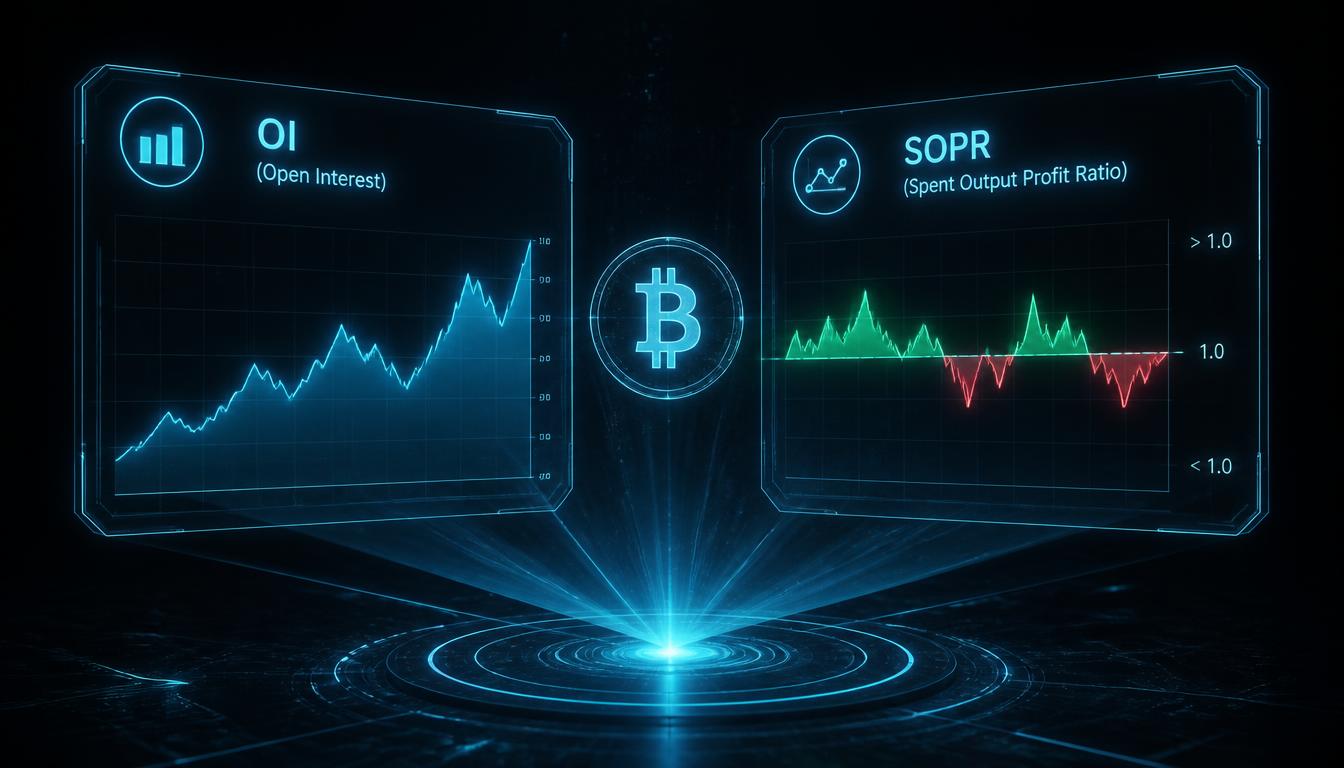 شاخص اوپن اینترست OI و SOPR بیتکوین
