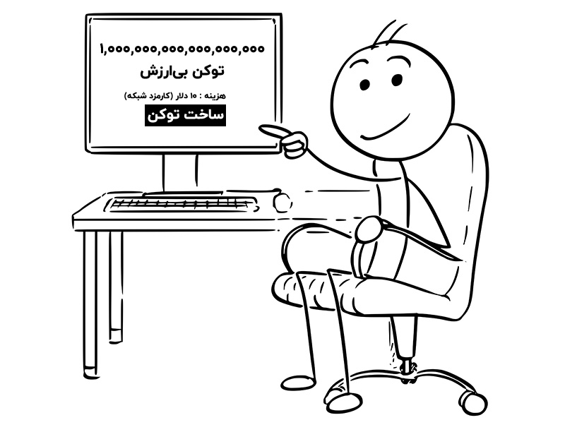 نمونه توکن جعلی در کیف پول